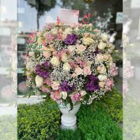 جام گل رز و آلستر رنگارنگ